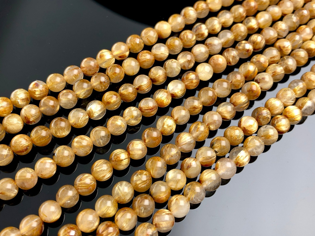 タイチンクオーツ 丸玉 17mm ⭐︎天然タイチンクオーツ 丸玉 17.8mm