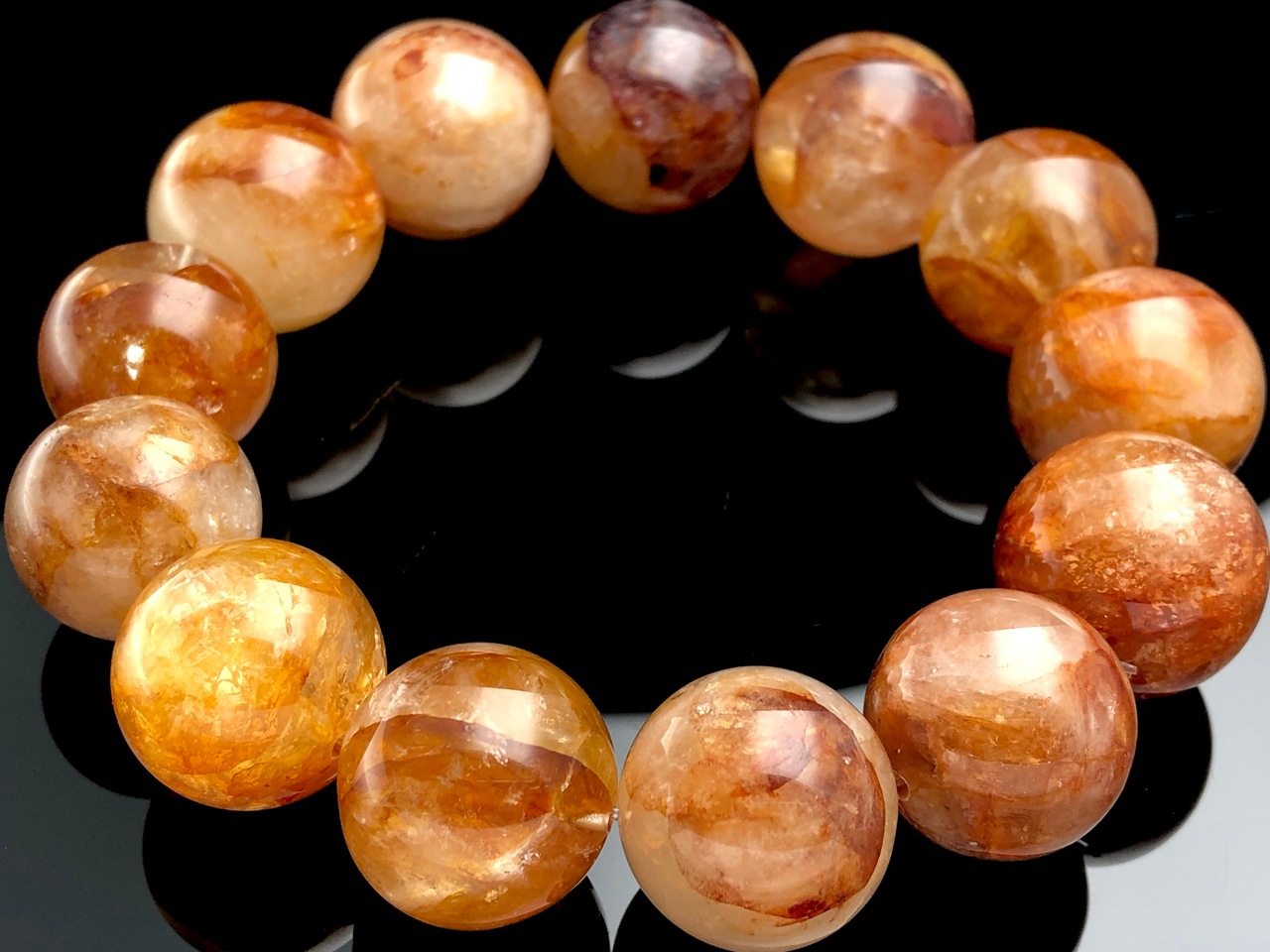 ��1��ʪ�ۥ֥饸�뻺��ŷ���Х֥쥹��å�/���������饤��ʥ��ȥ��󥯥�����(�������饯������/Aurora Quartz/Limonite in Quartz/��Ŵ��/����徽)/�饦���/��19mm/1�ܡ�ŷ����/�ѥ���ȡ���ۡڥ���ꥫ�ġ����󡦹��Ÿ�����������Ͻ�Ÿ���㤤�դ���