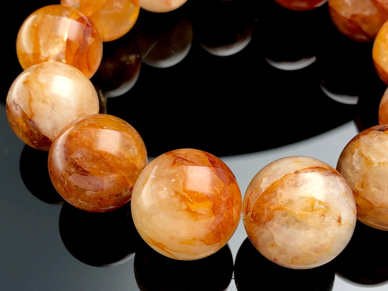 ��1��ʪ�ۥ֥饸�뻺��ŷ���Х֥쥹��å�/���������饤��ʥ��ȥ��󥯥�����(�������饯������/Aurora Quartz/Limonite in Quartz/��Ŵ��/����徽)/�饦���/��19mm/1�ܡ�ŷ����/�ѥ���ȡ���ۡڥ���ꥫ�ġ����󡦹��Ÿ�����������Ͻ�Ÿ���㤤�դ���