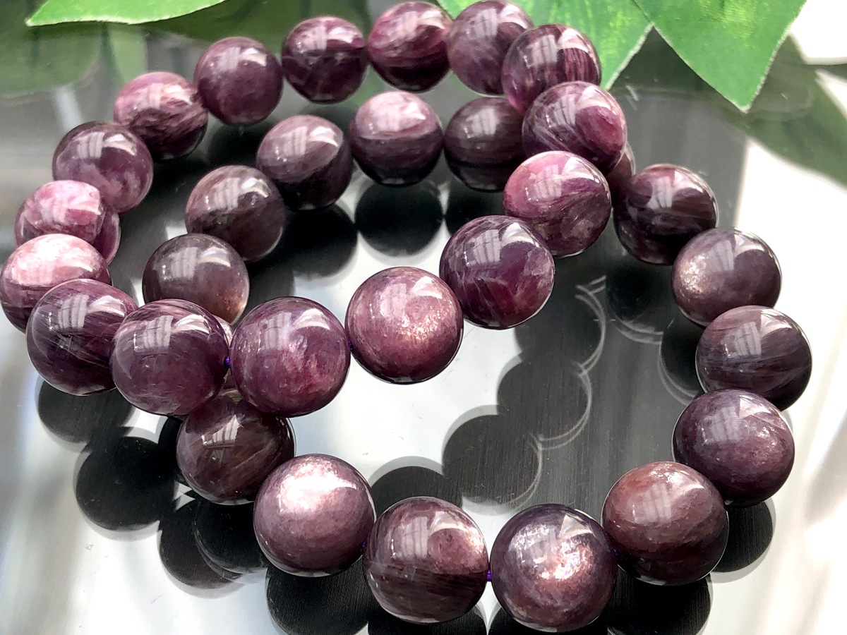 ��ȯ���������ޥ�����ŷ���Х֥쥹��å�/�ѡ��ץ�ޥ����ʥ�ԥɥ饤��/mica/(Lepidolite/���������)/�饦���/��9mm/1�ܡ�ŷ����/�ѥ���ȡ���ۡڥ���ꥫ�ġ����󡦹��Ÿ�����������Ͻ�Ÿ���㤤�դ���