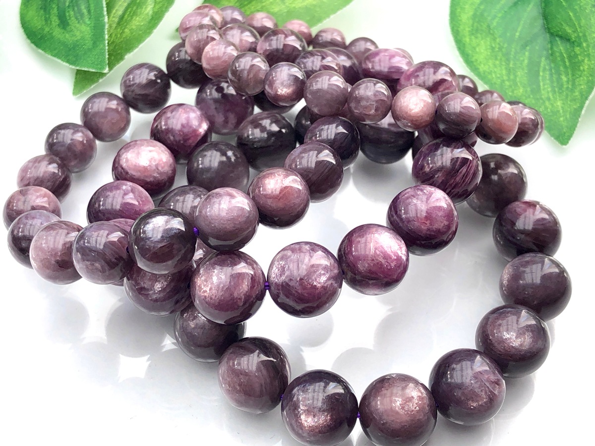 ��ȯ���������ޥ�����ŷ���Х֥쥹��å�/�ѡ��ץ�ޥ����ʥ�ԥɥ饤��/mica/(Lepidolite/���������)/�饦���/��9mm/1�ܡ�ŷ����/�ѥ���ȡ���ۡڥ���ꥫ�ġ����󡦹��Ÿ�����������Ͻ�Ÿ���㤤�դ���