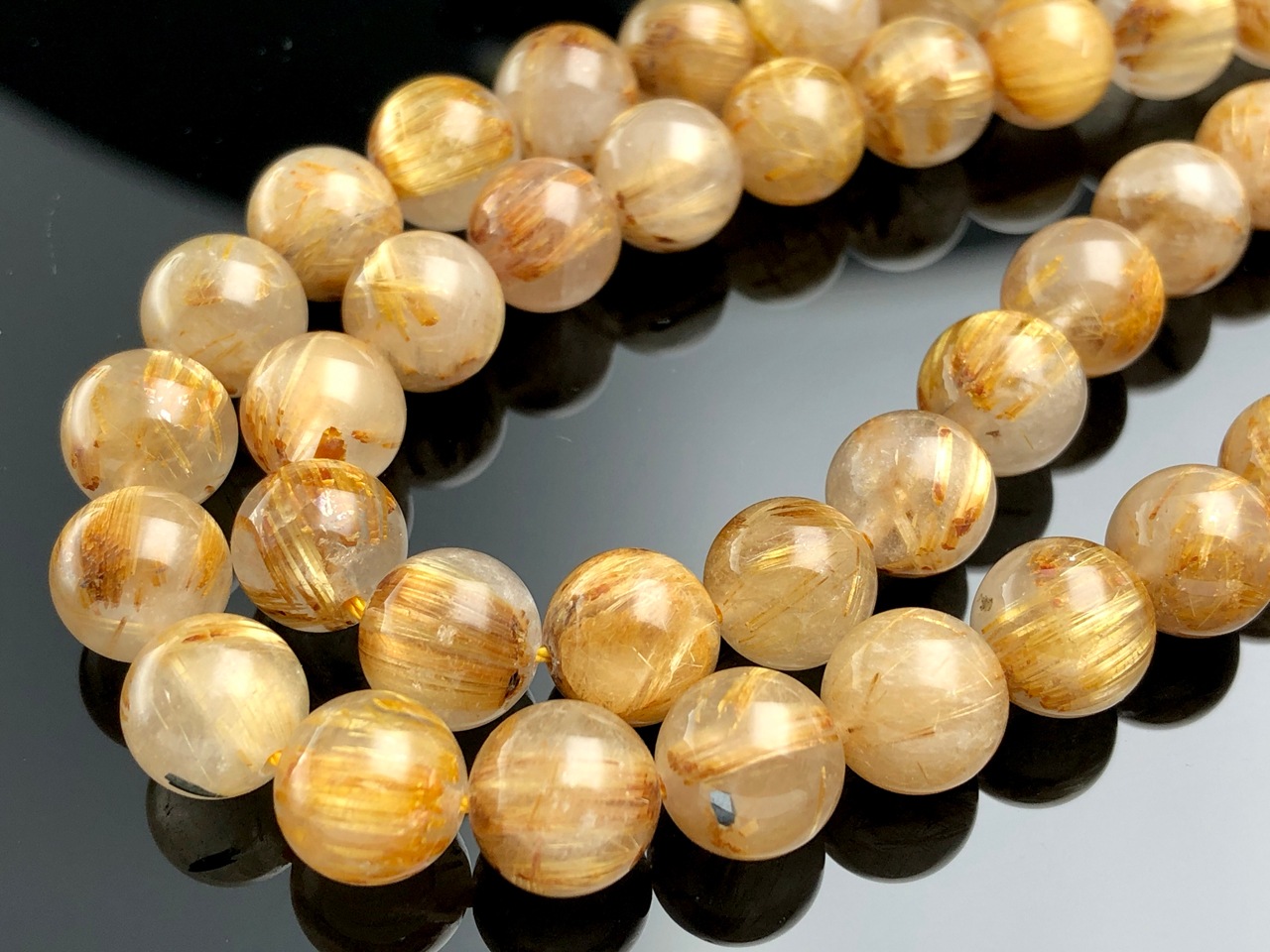 タイチンルチル　金針太高品質 タイチン（太針）ルチルクォーツ1粒 11mm(ﾌﾞﾗｼﾞﾙ): 『岩座