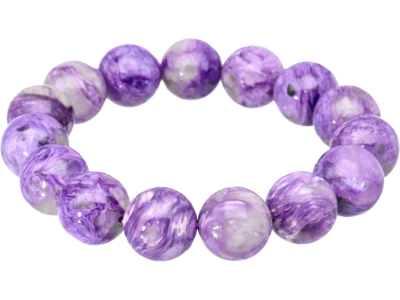 激レア【希少・宝石質】超美品【大玉】天然石チャロアイト約17.3㍉ブレスレット チャロアイト ブレスレット ｜天然石通販の4976堂