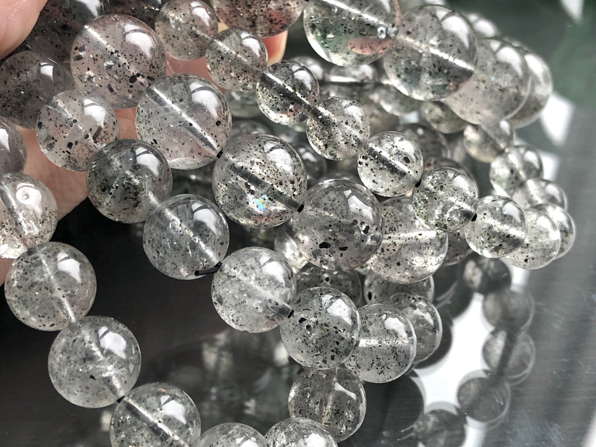 【希少石/最強品質】MIXレピドライトシリカ＊約11mm＊　天然石ブレスレット 希少石/最強品質】MIXレピドライトシリカ＊約11mm＊ 天然石