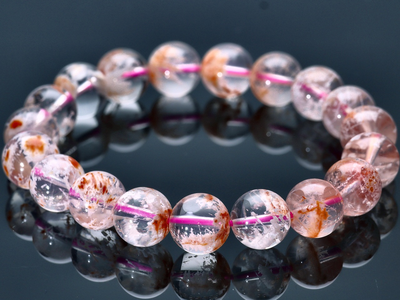 1ʪʿΤ褦ŷХ֥쥹å/Ρǥ󥯥(snow garden quartz/徽)/饦/10mm/1ܡŷ/ѥȡۡڥꥫġ󡦹ŸϽŸ㤤դN