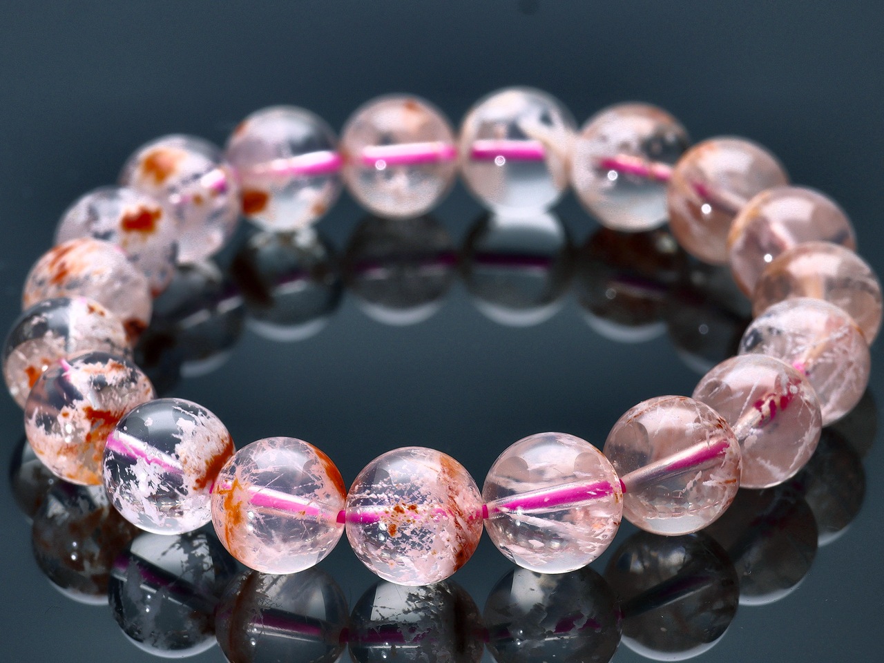 1ʪʿΤ褦ŷХ֥쥹å/Ρǥ󥯥(snow garden quartz/徽)/饦/10mm/1ܡŷ/ѥȡۡڥꥫġ󡦹ŸϽŸ㤤դN