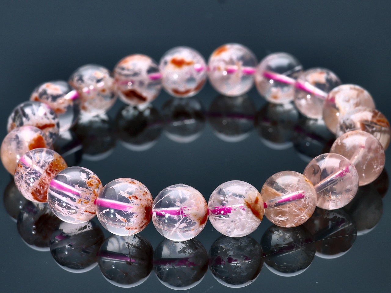 1ʪʿΤ褦ŷХ֥쥹å/Ρǥ󥯥(snow garden quartz/徽)/饦/10mm/1ܡŷ/ѥȡۡڥꥫġ󡦹ŸϽŸ㤤դN