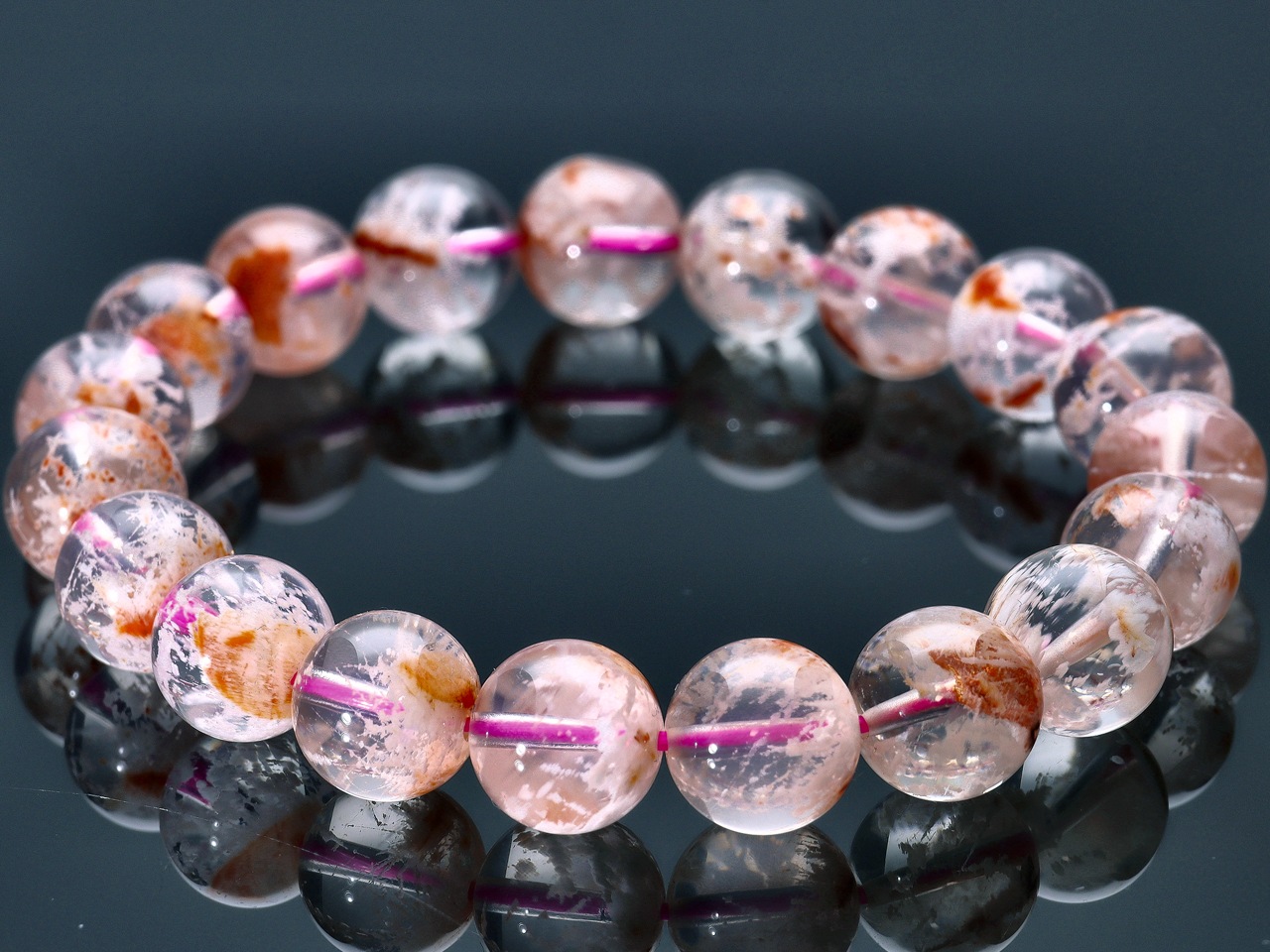 1ʪʿΤ褦ŷХ֥쥹å/Ρǥ󥯥(snow garden quartz/徽)/饦/10mm/1ܡŷ/ѥȡۡڥꥫġ󡦹ŸϽŸ㤤դN