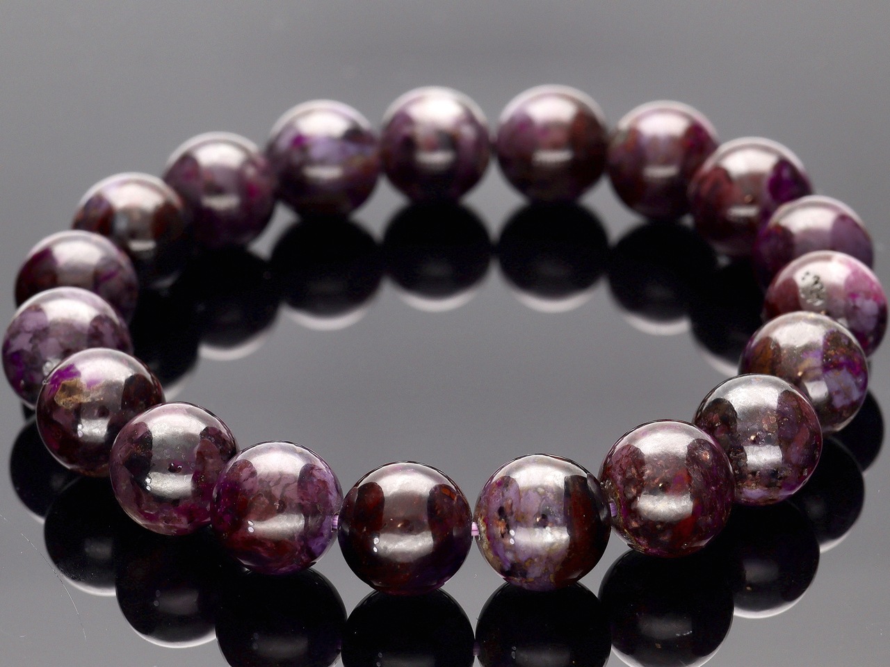 世界三大ヒーリングストーン/スギライト/パワーストーンブレスレット 1点物】世界三大ヒーリングストーン☆南アフリカ産☆天然石