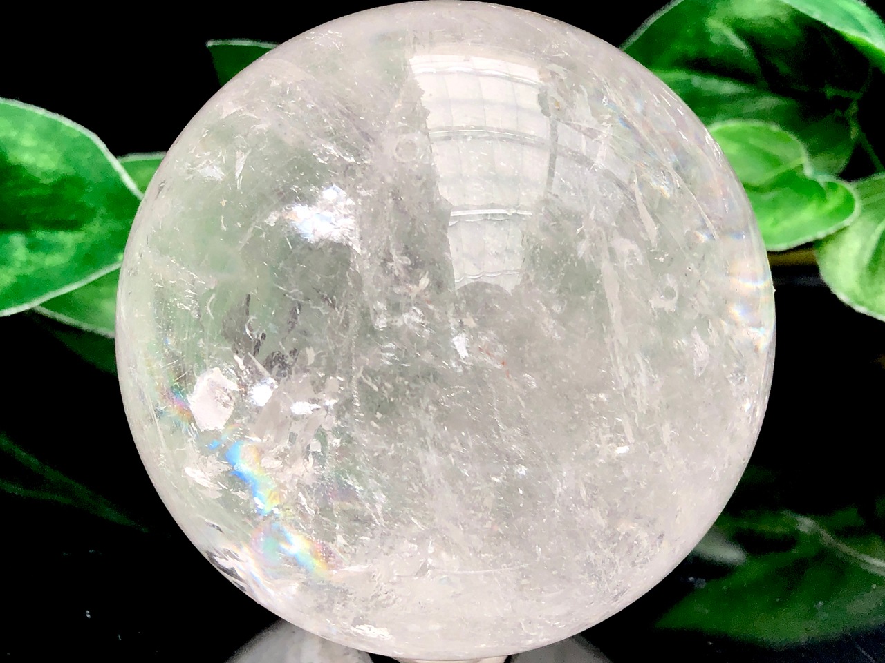 80mmサイズ！極上ヒマラヤ産レインボー水晶玉　アイリスクォーツ ☆ヒマラヤ産 極上☆虹入り水晶玉20mm/59ctとポーチ付
