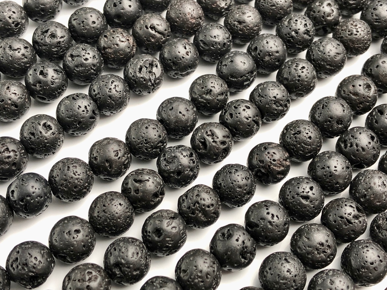 火山・溶岩の力☆天然石ビーズ/ラヴァストーン（Lava Stone/熔岩石  