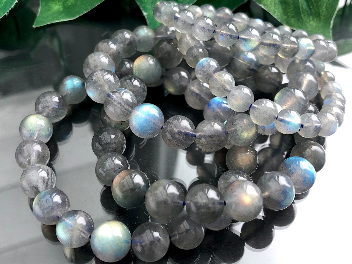 �쥢��������ʥ쥤��ܡ����顼�ȱ��ŷ���Х֥쥹��å�/�쥤��ܡ���֥�ɥ饤��(Labradorite/�⳥Ĺ��)/�饦���/10mm/1�ܡ�ŷ����/�ѥ���ȡ���ۡڥ���ꥫ�ġ����󡦹��Ÿ�����������Ͻ�Ÿ���㤤�դ���