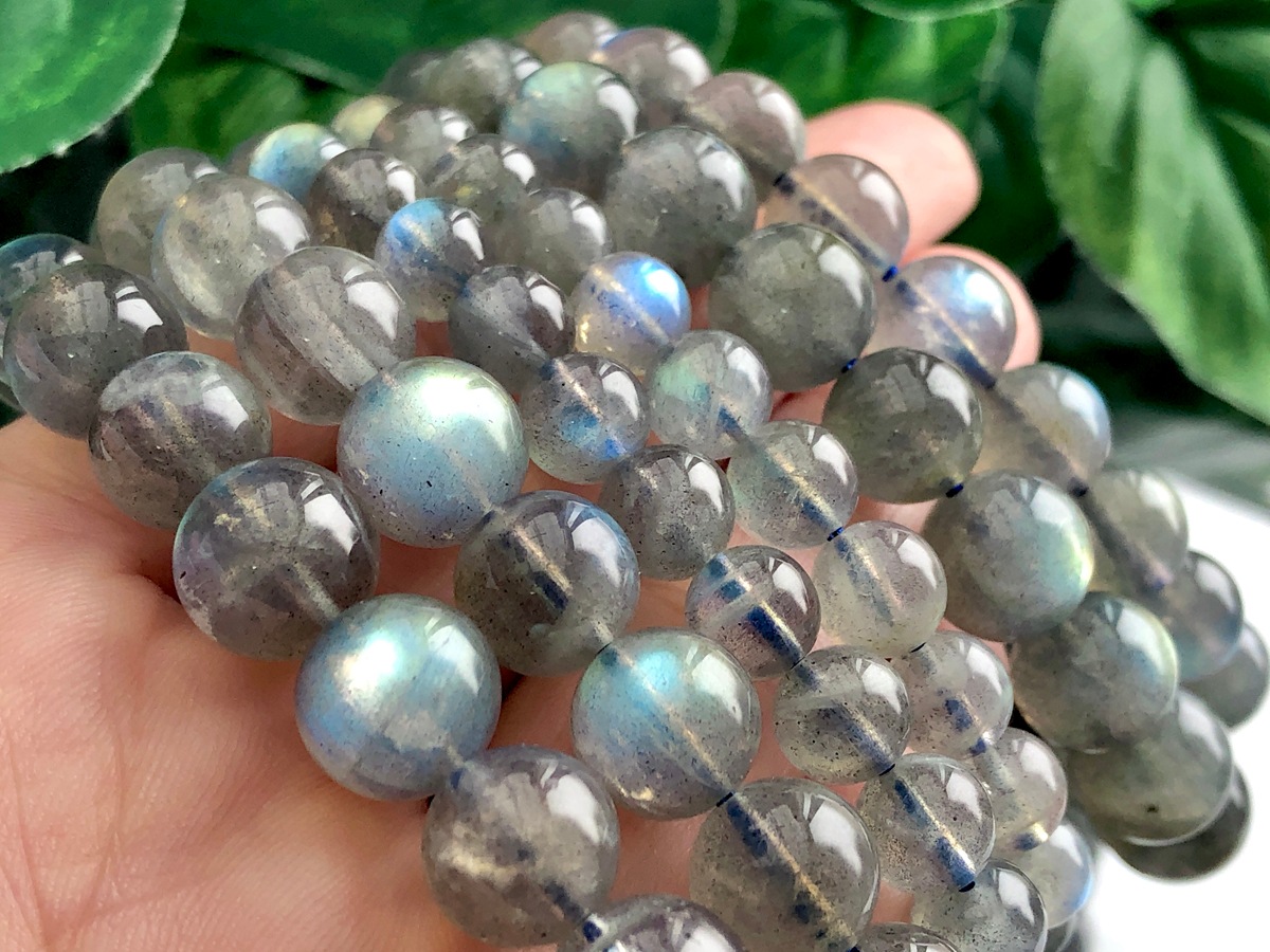 �쥢��������ʥ쥤��ܡ����顼�ȱ��ŷ���Х֥쥹��å�/�쥤��ܡ���֥�ɥ饤��(Labradorite/�⳥Ĺ��)/�饦���/10mm/1�ܡ�ŷ����/�ѥ���ȡ���ۡڥ���ꥫ�ġ����󡦹��Ÿ�����������Ͻ�Ÿ���㤤�դ���