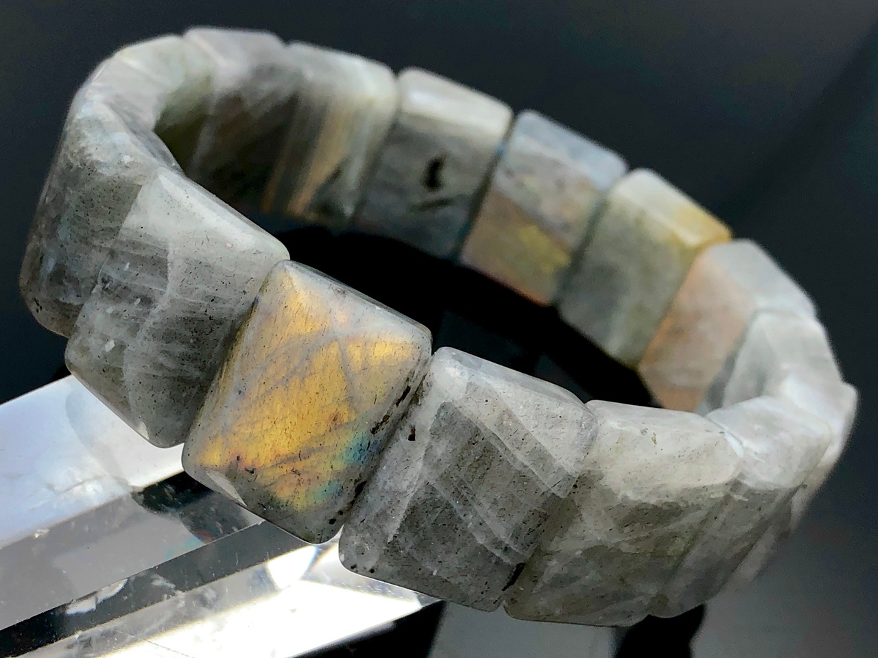 �쥤��ܡ����顼��ŷ���Х֥쥹��å�/�쥤��ܡ���֥�ɥ饤��(Labradorite/�⳥Ĺ��)�Х󥰥�/��16mm/1�ܡ�ŷ����/�ѥ���ȡ���ۡڥ���ꥫ�ġ����󡦹��Ÿ�����������Ͻ�Ÿ���㤤�դ���