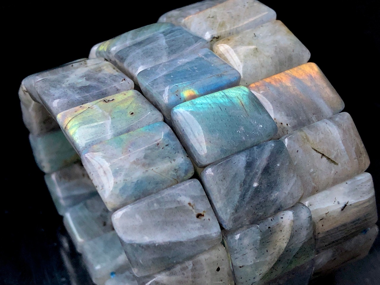 �쥤��ܡ����顼��ŷ���Х֥쥹��å�/�쥤��ܡ���֥�ɥ饤��(Labradorite/�⳥Ĺ��)�Х󥰥�/��16mm/1�ܡ�ŷ����/�ѥ���ȡ���ۡڥ���ꥫ�ġ����󡦹��Ÿ�����������Ͻ�Ÿ���㤤�դ���