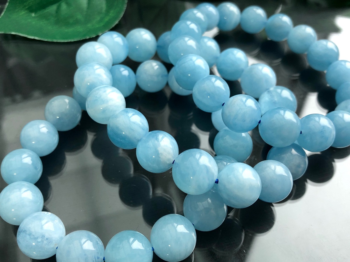 【超希少石/最強品質】グアテマラ産 青翡翠＊約12mm＊　天然石ブレスレット 超希少石/最強品質】グアテマラ産 青翡翠 約12mm 天然石