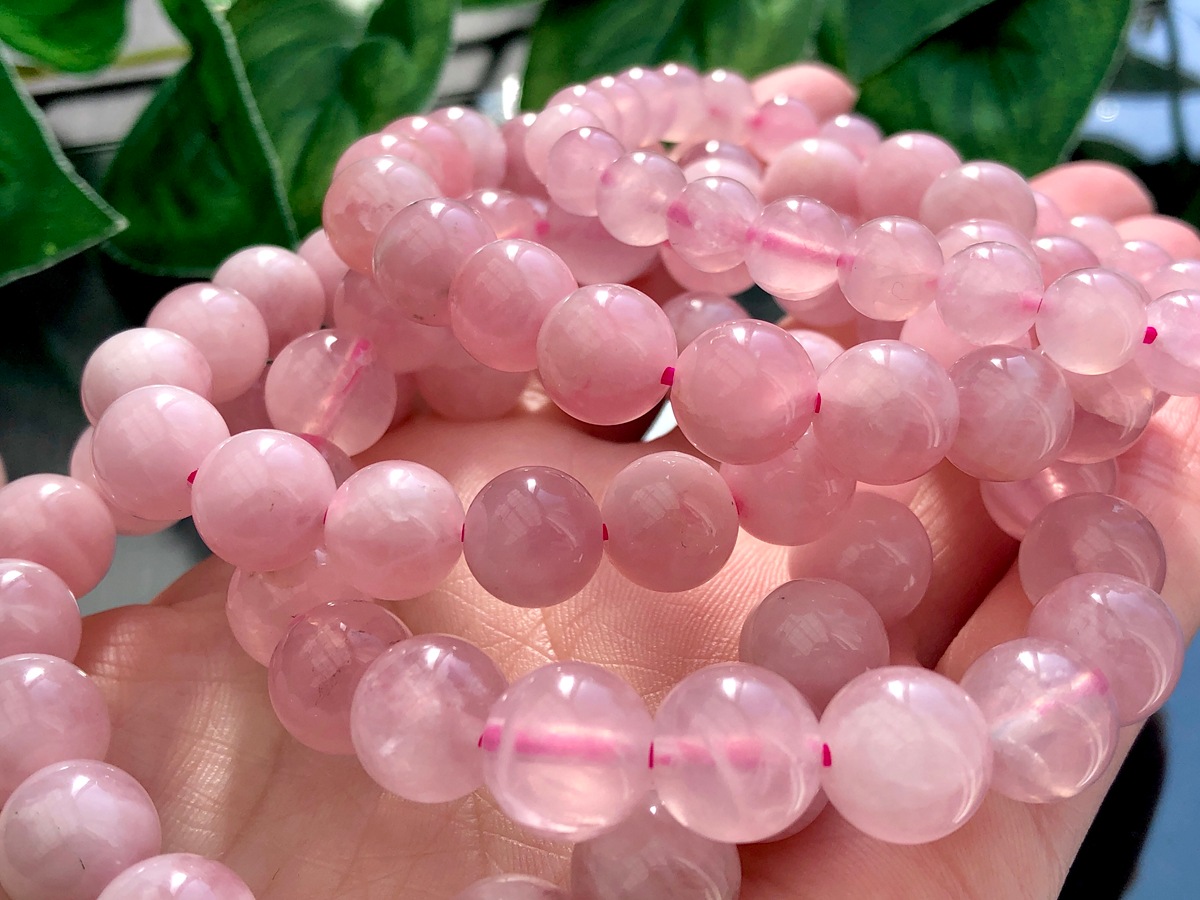 ͵Υǥץԥ󥯥顼ޥ뻺ŷХ֥쥹å/ޥǥץġRose Quartz/б/бѡ/饦/8mm/1ܡŷ/ѥȡۡڥꥫġ󡦹ŸϽŸ㤤դ