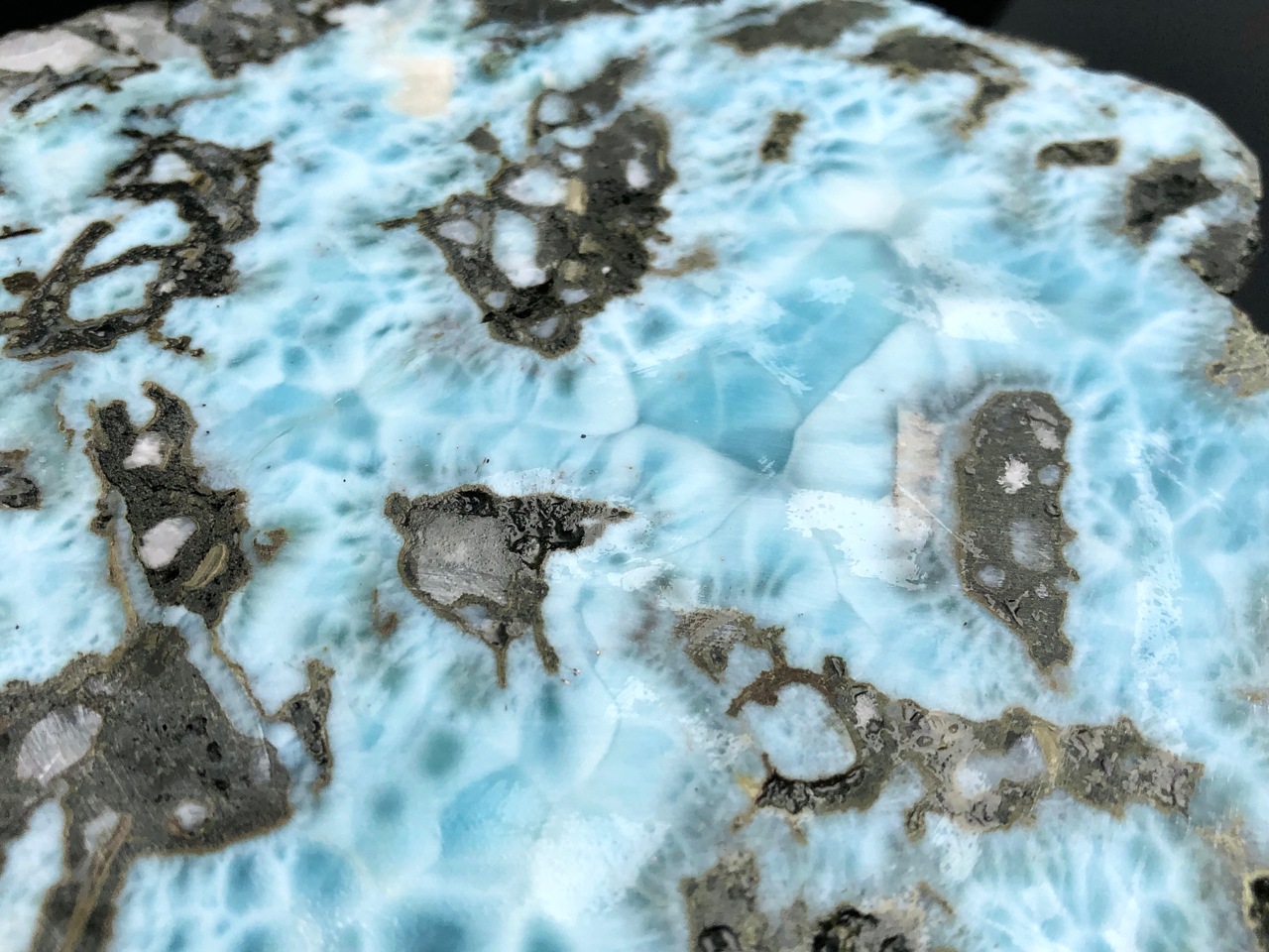 ❣️高品質★模様しっかり❣️ パープルラリマー　ブレス　ドミニカ産 ☆本日限定45%off☆激レア☆ パープルラリマーブレスドミニカ共和国産