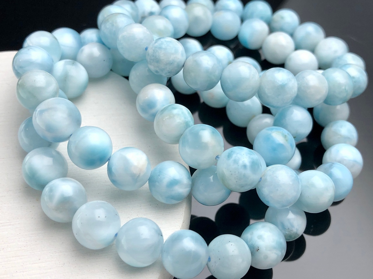 【⭐️完全新品超美麗・カリブ海のブルー⭐️】ドミニカ国産 天然ラリマー ブレスレット ⭐️完全新品超美麗・カリブ海のブルー⭐️】ドミニカ国産 天然