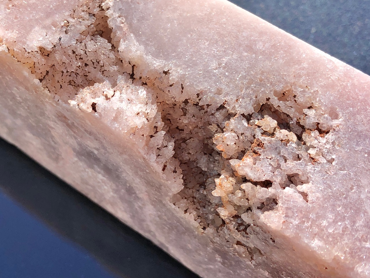 ピンクアメジストパールドゥルージーブルーアゲートフリーフォーム天然石