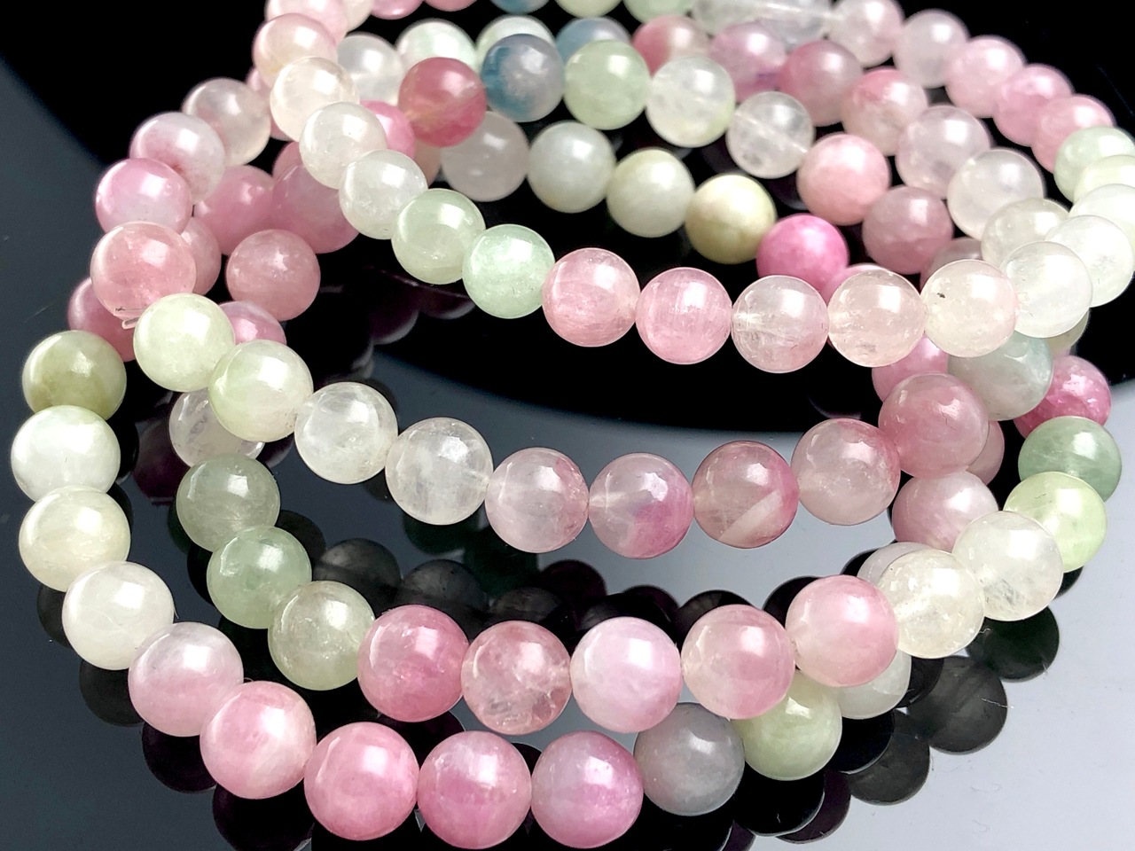 リビアングラス ブラジル産天然水晶4mm 天然石パワーストーン ブレスレット リビアングラス ブラジル産天然水晶4mm 天然石パワーストーン