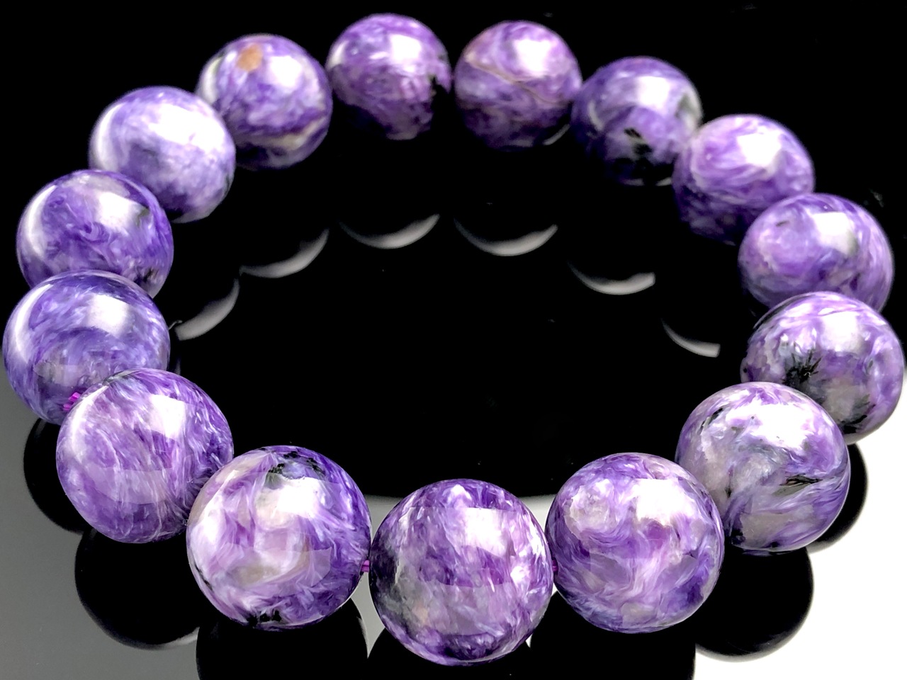 ��1��ʪ����������ҡ���󥰥��ȡ��������������ŷ���Х֥쥹��å�/����������ȡʥ������/Charoite��/�饦���/��15mm/1�ܡ�ŷ����/�ѥ���ȡ���ۡڥ���ꥫ�ġ����󡦹��Ÿ�����������Ͻ�Ÿ���㤤�դ���