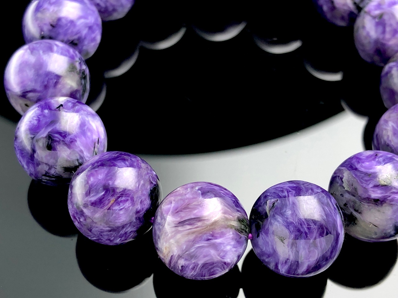 ��1��ʪ����������ҡ���󥰥��ȡ��������������ŷ���Х֥쥹��å�/����������ȡʥ������/Charoite��/�饦���/��15mm/1�ܡ�ŷ����/�ѥ���ȡ���ۡڥ���ꥫ�ġ����󡦹��Ÿ�����������Ͻ�Ÿ���㤤�դ���