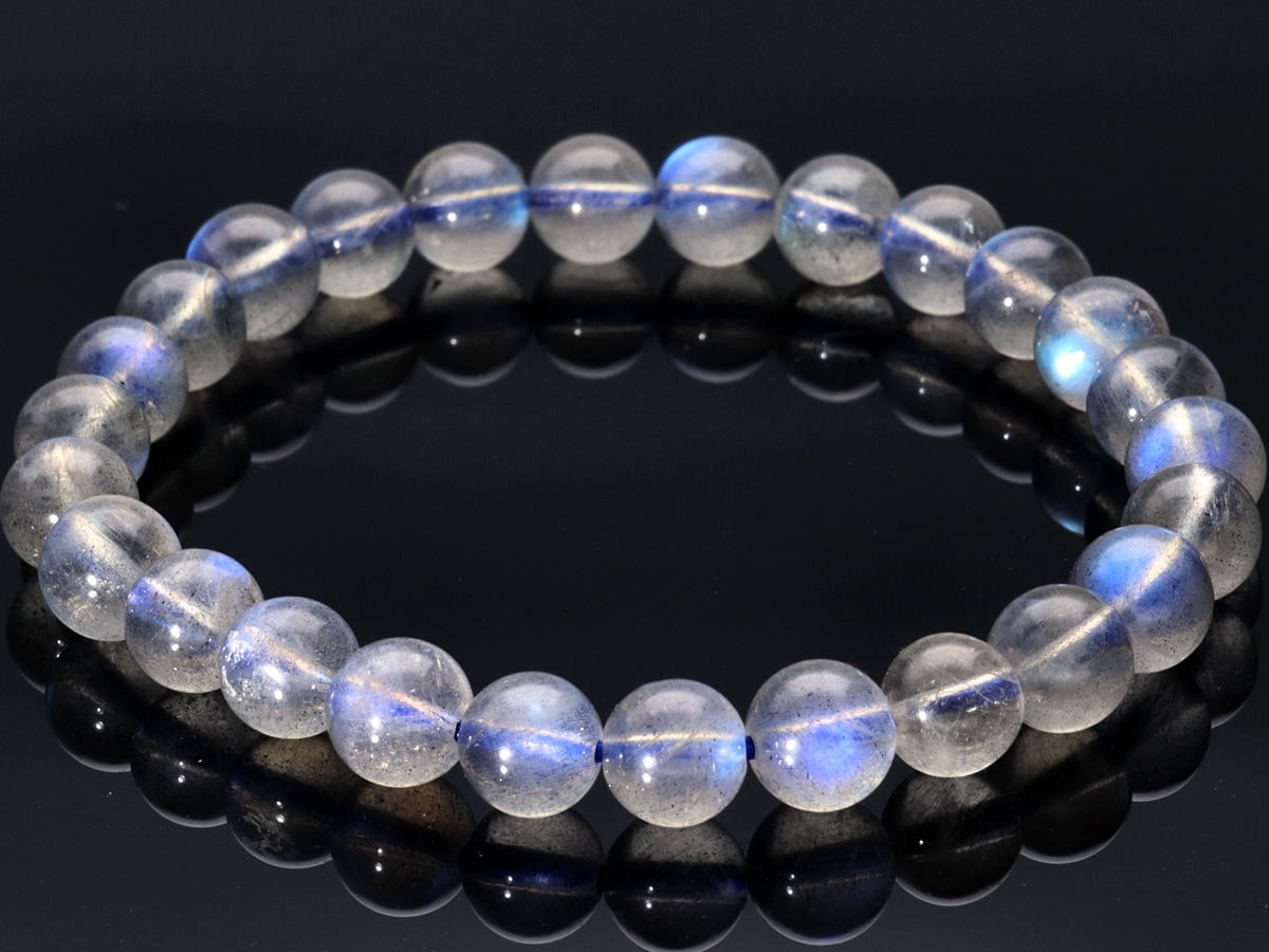 高品質マダガスカル産ホワイトラブラドライト（レインボー