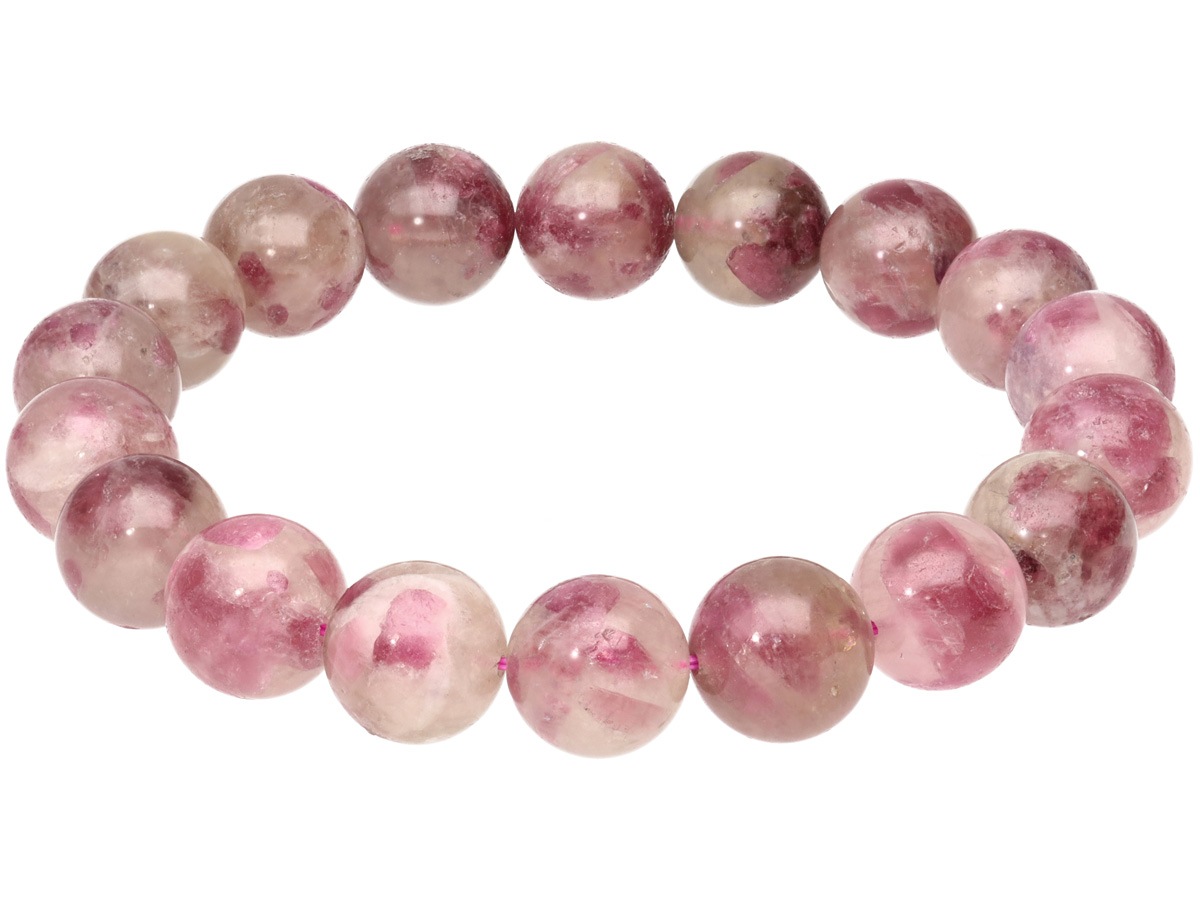 【超希少石/最強品質】宝石ルビーインクォーツ＊約12mm＊　天然石ブレスレット