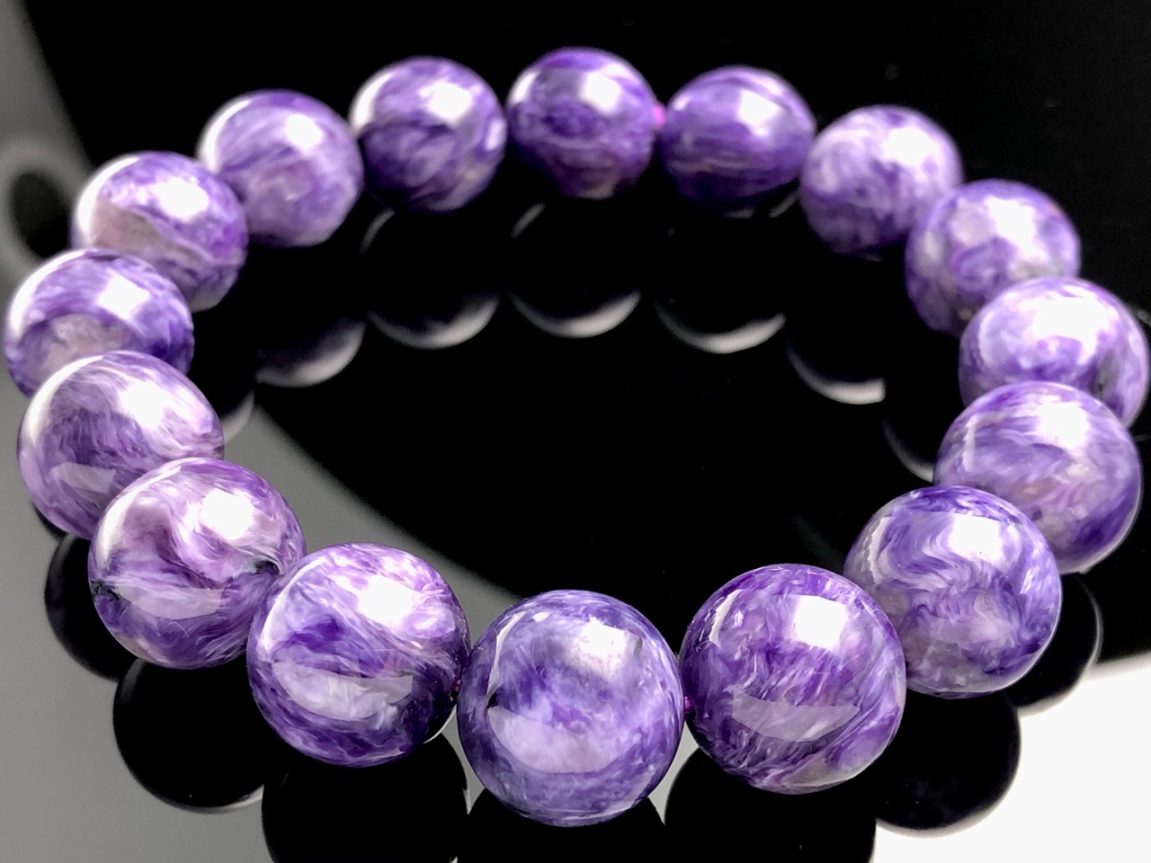 ��1��ʪ����������ҡ���󥰥��ȡ��������������ŷ���Х֥쥹��å�/����������ȡʥ������/Charoite��/�饦���/��14mm/1�ܡ�ŷ����/�ѥ���ȡ���ۡڥ���ꥫ�ġ����󡦹��Ÿ�����������Ͻ�Ÿ���㤤�դ���