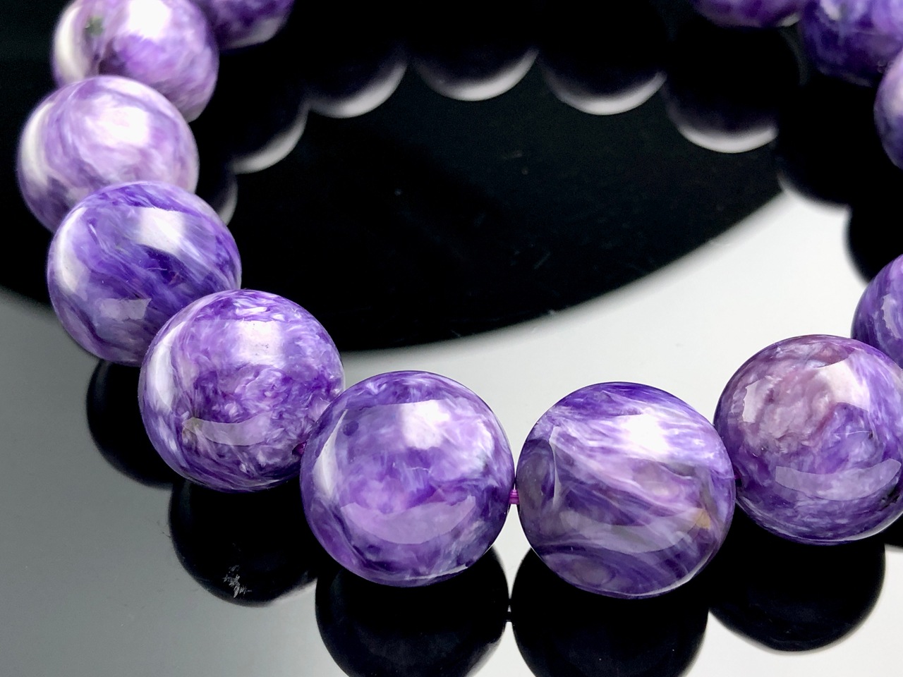 ��1��ʪ����������ҡ���󥰥��ȡ��������������ŷ���Х֥쥹��å�/����������ȡʥ������/Charoite��/�饦���/��14mm/1�ܡ�ŷ����/�ѥ���ȡ���ۡڥ���ꥫ�ġ����󡦹��Ÿ�����������Ͻ�Ÿ���㤤�դ���