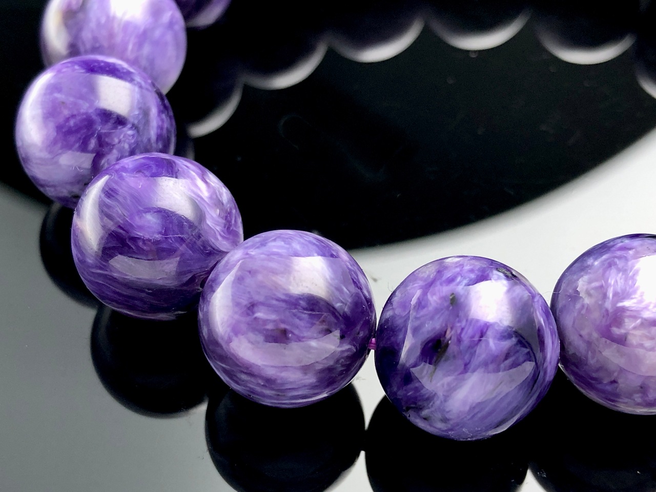 ��1��ʪ����������ҡ���󥰥��ȡ��������������ŷ���Х֥쥹��å�/����������ȡʥ������/Charoite��/�饦���/��14mm/1�ܡ�ŷ����/�ѥ���ȡ���ۡڥ���ꥫ�ġ����󡦹��Ÿ�����������Ͻ�Ÿ���㤤�դ���