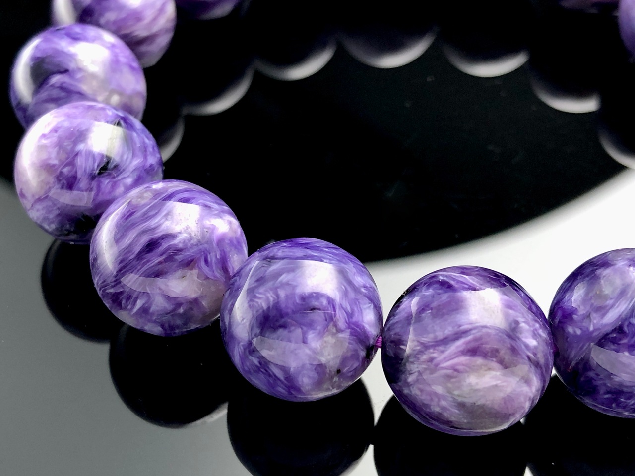 ��1��ʪ����������ҡ���󥰥��ȡ��������������ŷ���Х֥쥹��å�/����������ȡʥ������/Charoite��/�饦���/��14mm/1�ܡ�ŷ����/�ѥ���ȡ���ۡڥ���ꥫ�ġ����󡦹��Ÿ�����������Ͻ�Ÿ���㤤�դ���