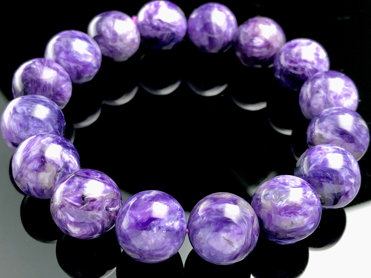 ��1��ʪ����������ҡ���󥰥��ȡ��������������ŷ���Х֥쥹��å�/����������ȡʥ������/Charoite��/�饦���/��14mm/1�ܡ�ŷ����/�ѥ���ȡ���ۡڥ���ꥫ�ġ����󡦹��Ÿ�����������Ͻ�Ÿ���㤤�դ���