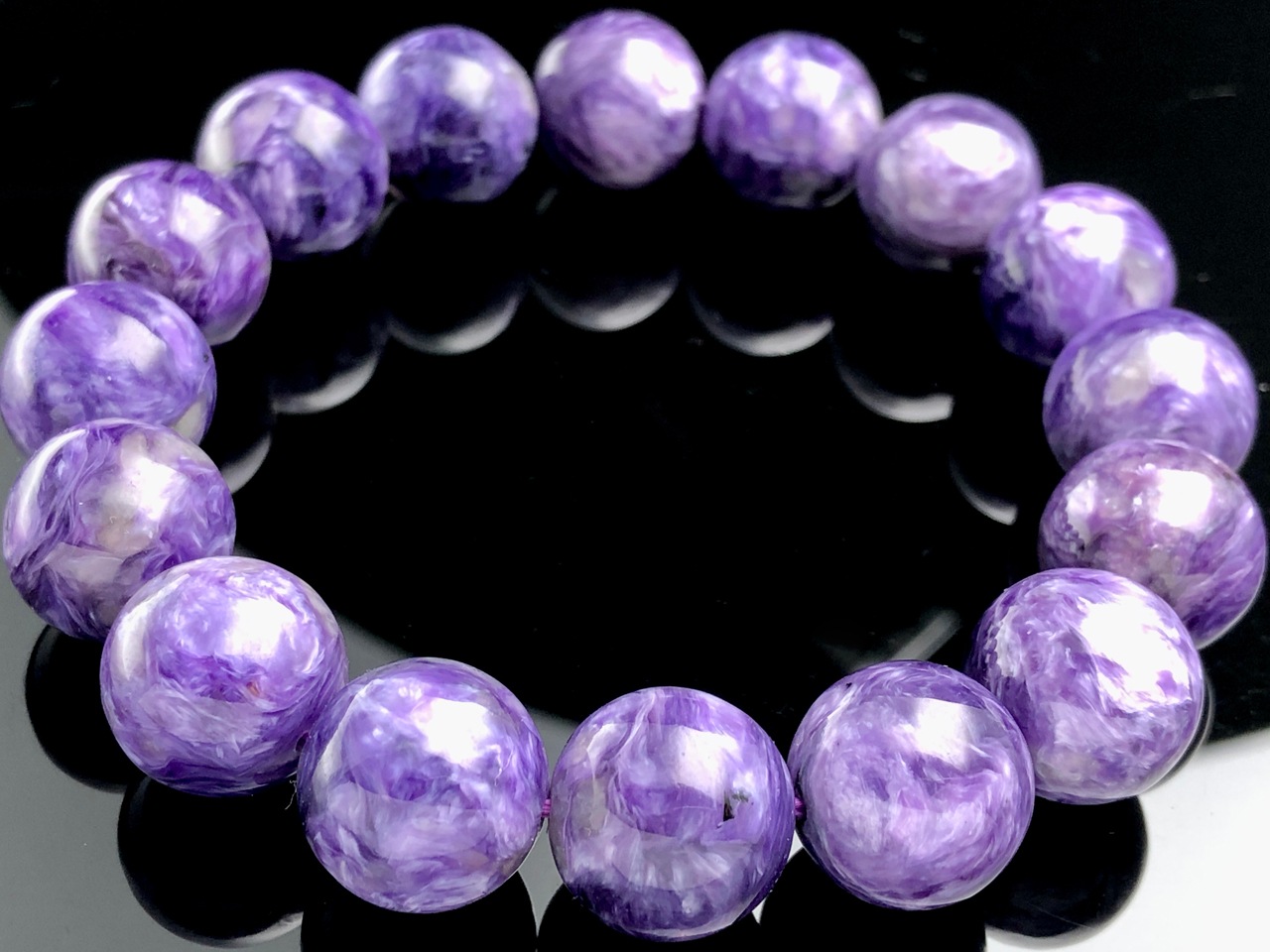 ��1��ʪ����������ҡ���󥰥��ȡ��������������ŷ���Х֥쥹��å�/����������ȡʥ������/Charoite��/�饦���/��14mm/1�ܡ�ŷ����/�ѥ���ȡ���ۡڥ���ꥫ�ġ����󡦹��Ÿ�����������Ͻ�Ÿ���㤤�դ���