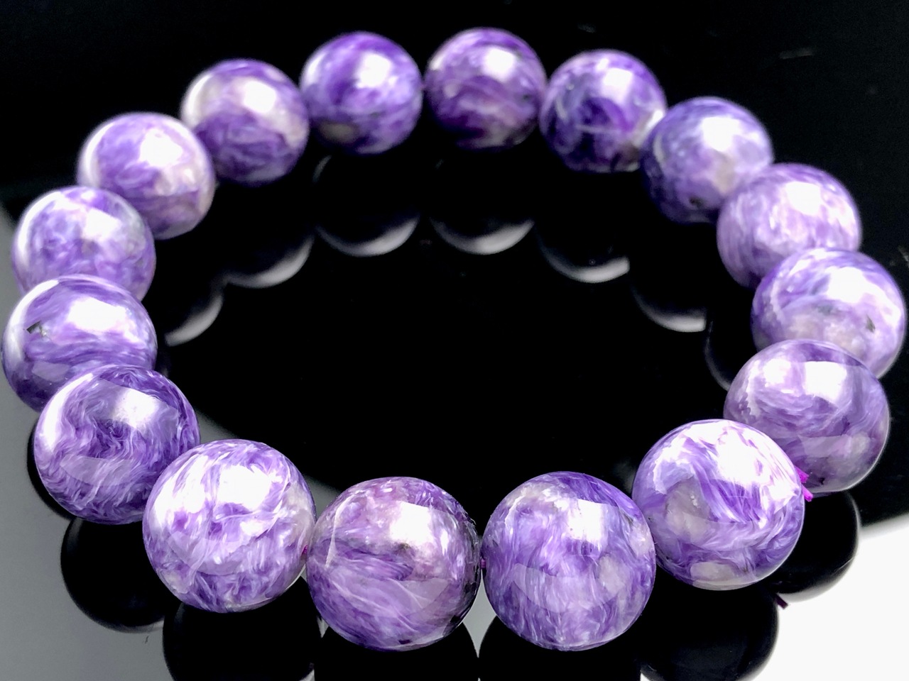 ��1��ʪ����������ҡ���󥰥��ȡ��������������ŷ���Х֥쥹��å�/����������ȡʥ������/Charoite��/�饦���/��14mm/1�ܡ�ŷ����/�ѥ���ȡ���ۡڥ���ꥫ�ġ����󡦹��Ÿ�����������Ͻ�Ÿ���㤤�դ���