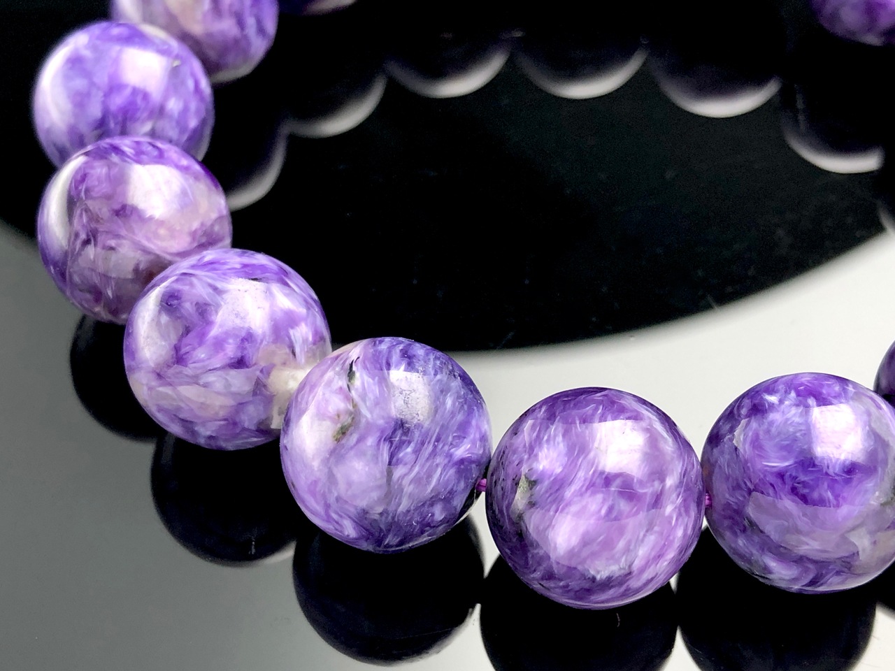 ��1��ʪ����������ҡ���󥰥��ȡ��������������ŷ���Х֥쥹��å�/����������ȡʥ������/Charoite��/�饦���/��14mm/1�ܡ�ŷ����/�ѥ���ȡ���ۡڥ���ꥫ�ġ����󡦹��Ÿ�����������Ͻ�Ÿ���㤤�դ���