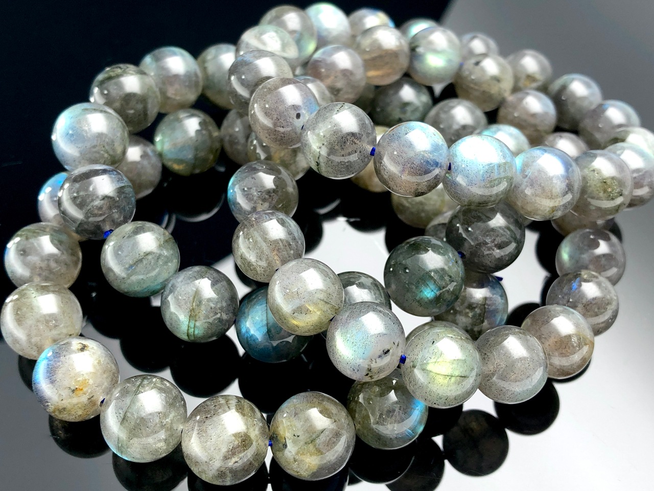 ŷ���Х֥쥹��å�/�쥤��ܡ���֥�ɥ饤��(Labradorite/�⳥Ĺ��)/�饦���/��11mm/1�ܡ�ŷ����/�ѥ���ȡ���ۡڥ���ꥫ�ġ����󡦹��Ÿ�����������Ͻ�Ÿ���㤤�դ���