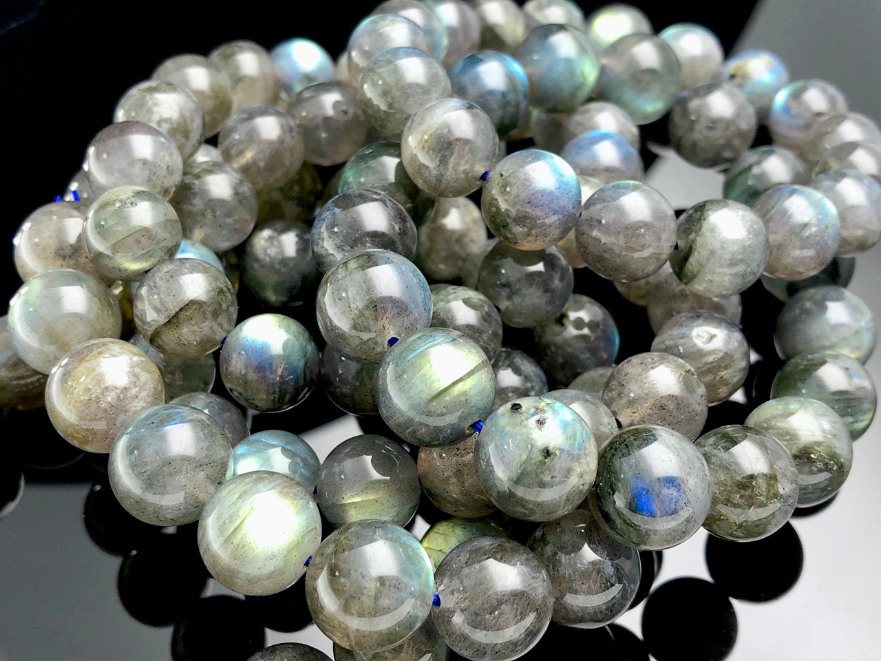 ŷ���Х֥쥹��å�/�쥤��ܡ���֥�ɥ饤��(Labradorite/�⳥Ĺ��)/�饦���/��11mm/1�ܡ�ŷ����/�ѥ���ȡ���ۡڥ���ꥫ�ġ����󡦹��Ÿ�����������Ͻ�Ÿ���㤤�դ���