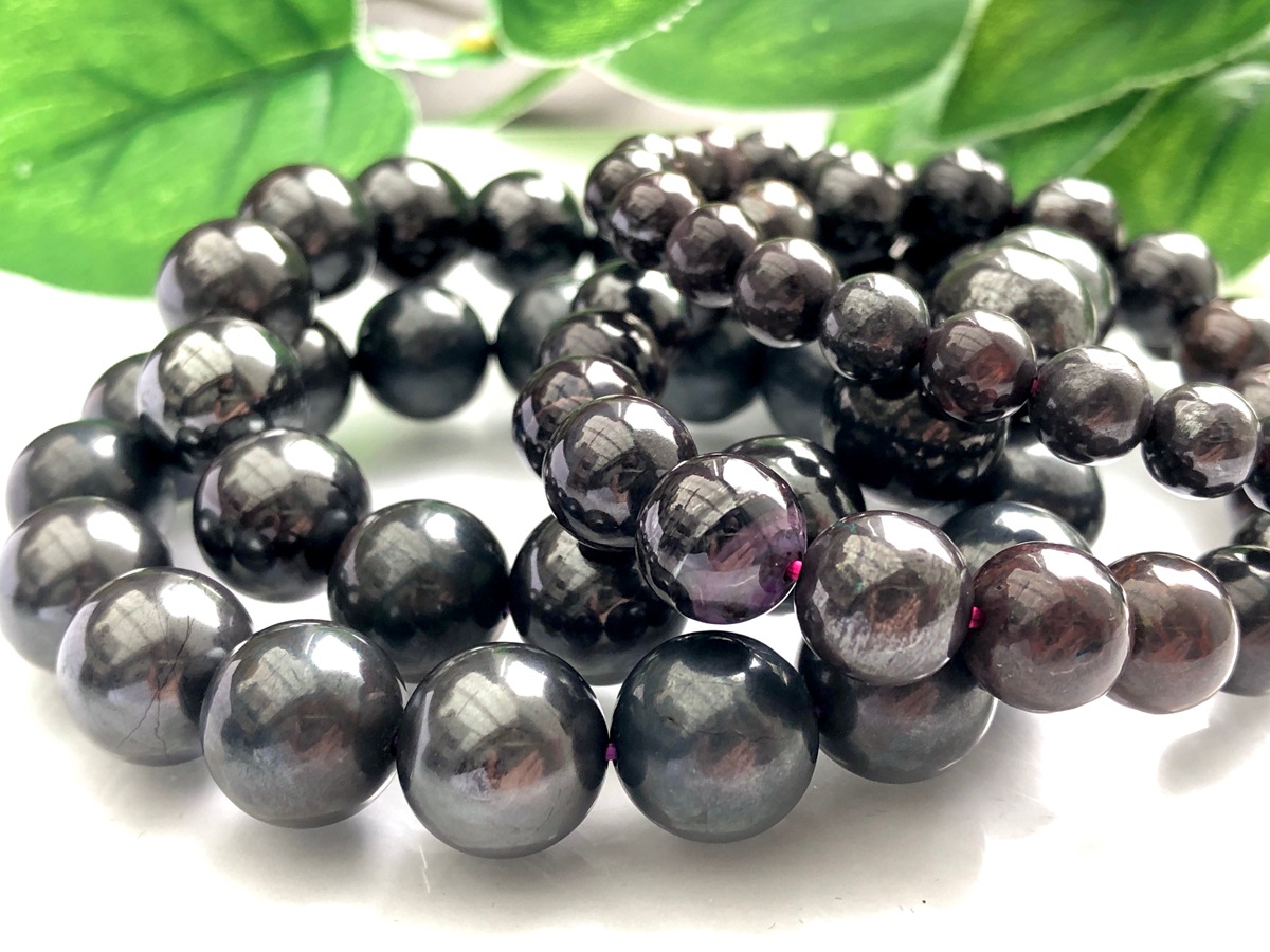 売り切り最終価格！　天然石　スギライト　天珠　ブレスレット 現品 スギライト 天然石 パワーストーン ブレスレット 数珠