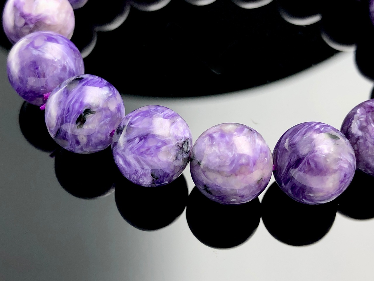 ��1��ʪ����������ҡ���󥰥��ȡ��������������ŷ���Х֥쥹��å�/����������ȡʥ������/Charoite��/�饦���/��12mm/1�ܡ�ŷ����/�ѥ���ȡ���ۡڥ���ꥫ�ġ����󡦹��Ÿ�����������Ͻ�Ÿ���㤤�դ���