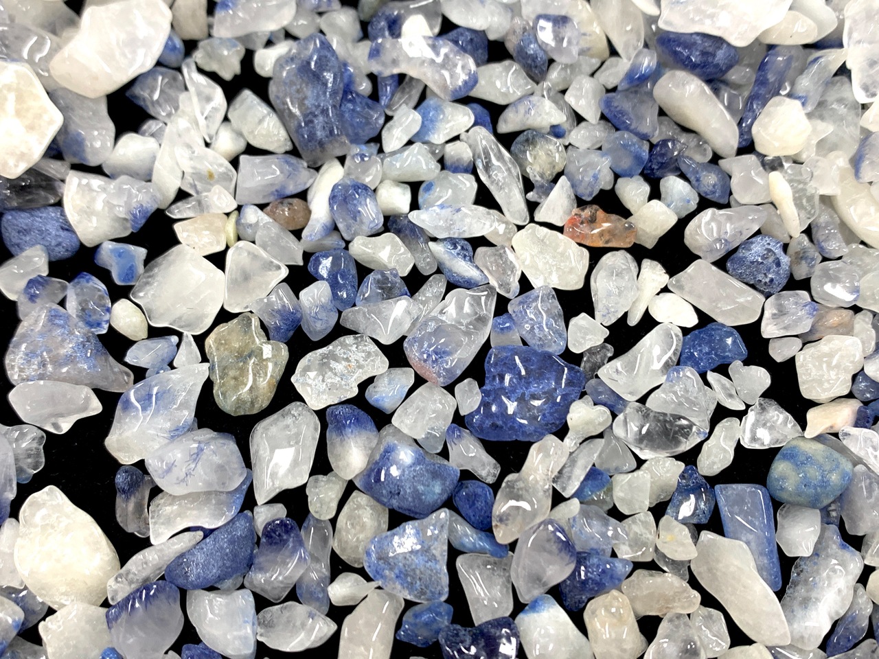 �������١�Ķ�ץ�ߥ����ȡ����������֥롼��ŷ���Ф�������å�/�ǥ�������饤�ȥ��󥯥����ġ�Dumortierite/�ǥ��������)/L������/��100g/γ��������3-13mm��ŷ����/�ѥ���ȡ���ۡڥ���ꥫ�ġ����󡦹��Ÿ�����������Ͻ�Ÿ���㤤�դ���