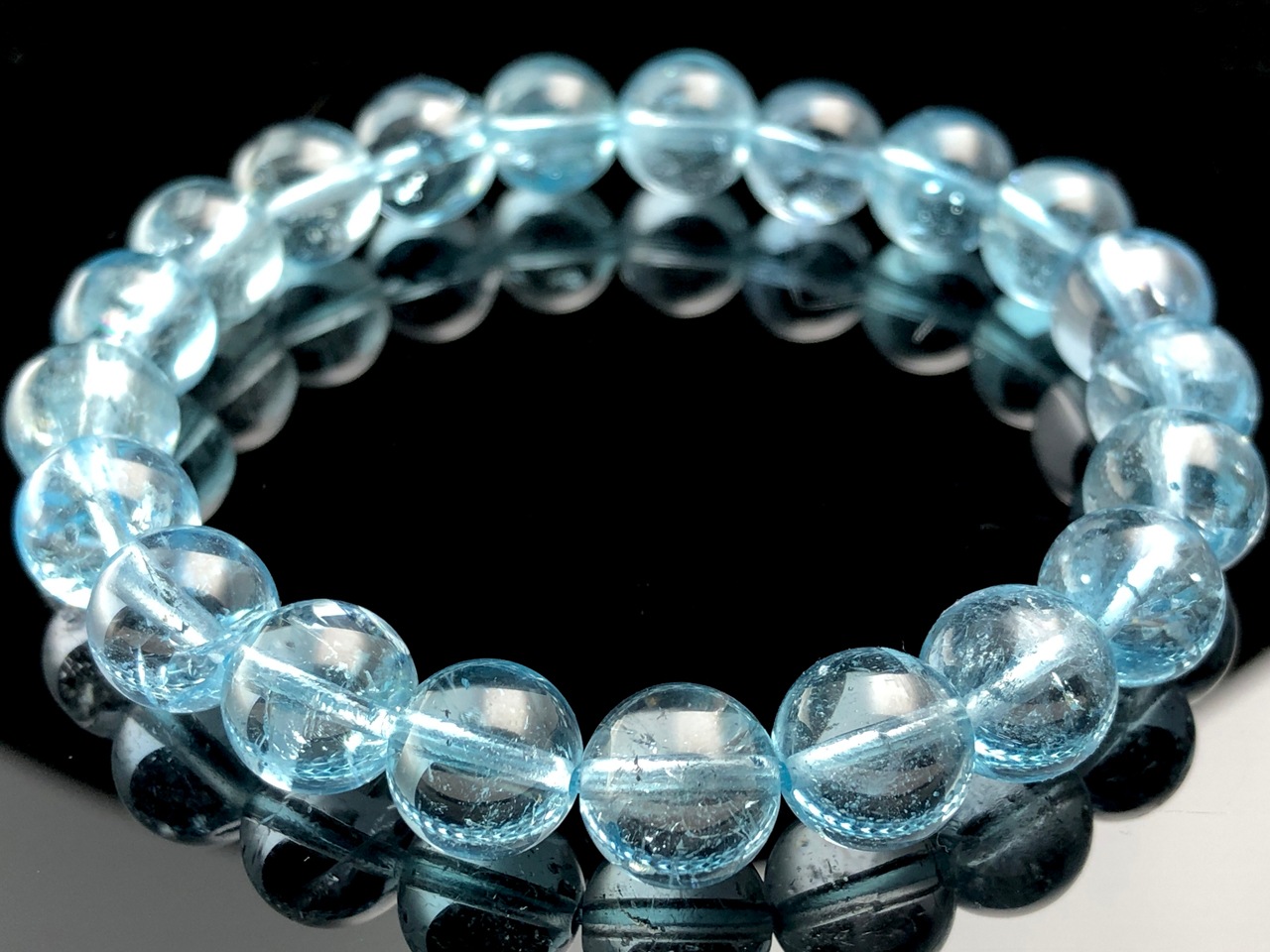 【SALE】鑑別付 SV925 天然石 ブルートパーズ ブレスレット 美品 SALE】鑑別付 SV925 天然石 ブルートパーズ ブレスレット 美品