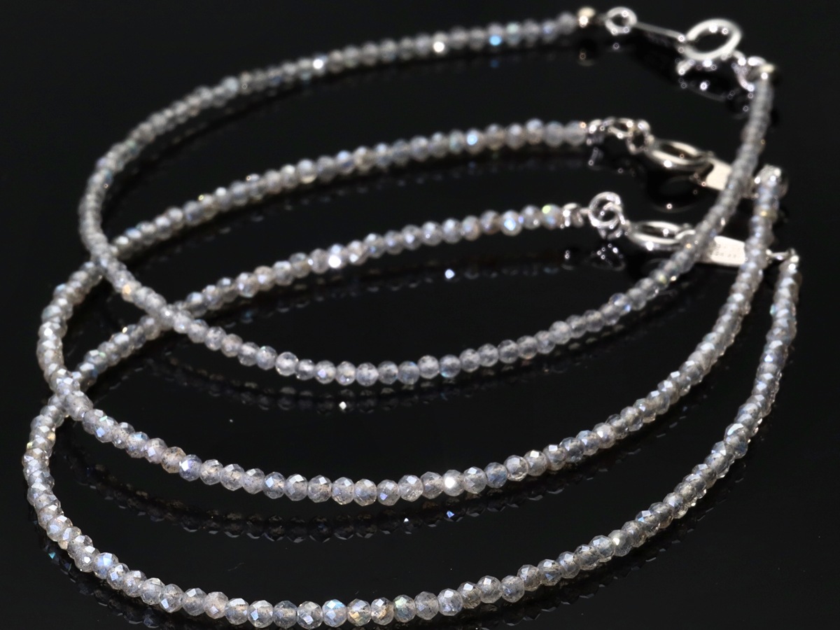 ����֥롼��å��󥹡�SV925��/ŷ���Х֥쥹��å�/��֥�ɥ饤��(Labradorite/�⳥Ĺ��)/�ե����åȥ��å�/��2mm/1�ܡ�ŷ����/�ѥ���ȡ���ۡڥ���ꥫ�ġ����󡦹��Ÿ�����������Ͻ�Ÿ���㤤�դ���