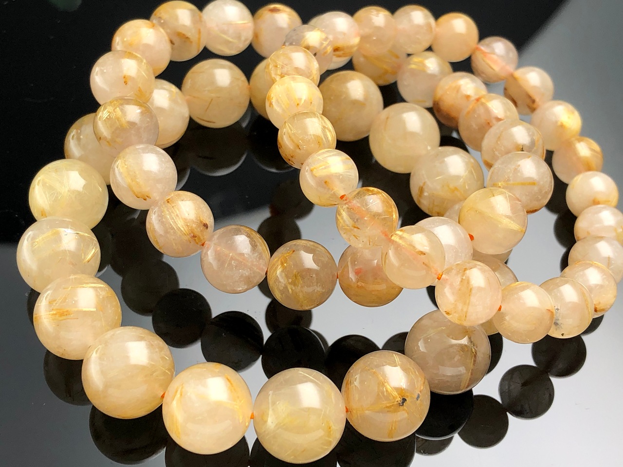 金銭を呼び込む金運の石☆ブラジル産☆天然石ブレスレット/ゴールド  