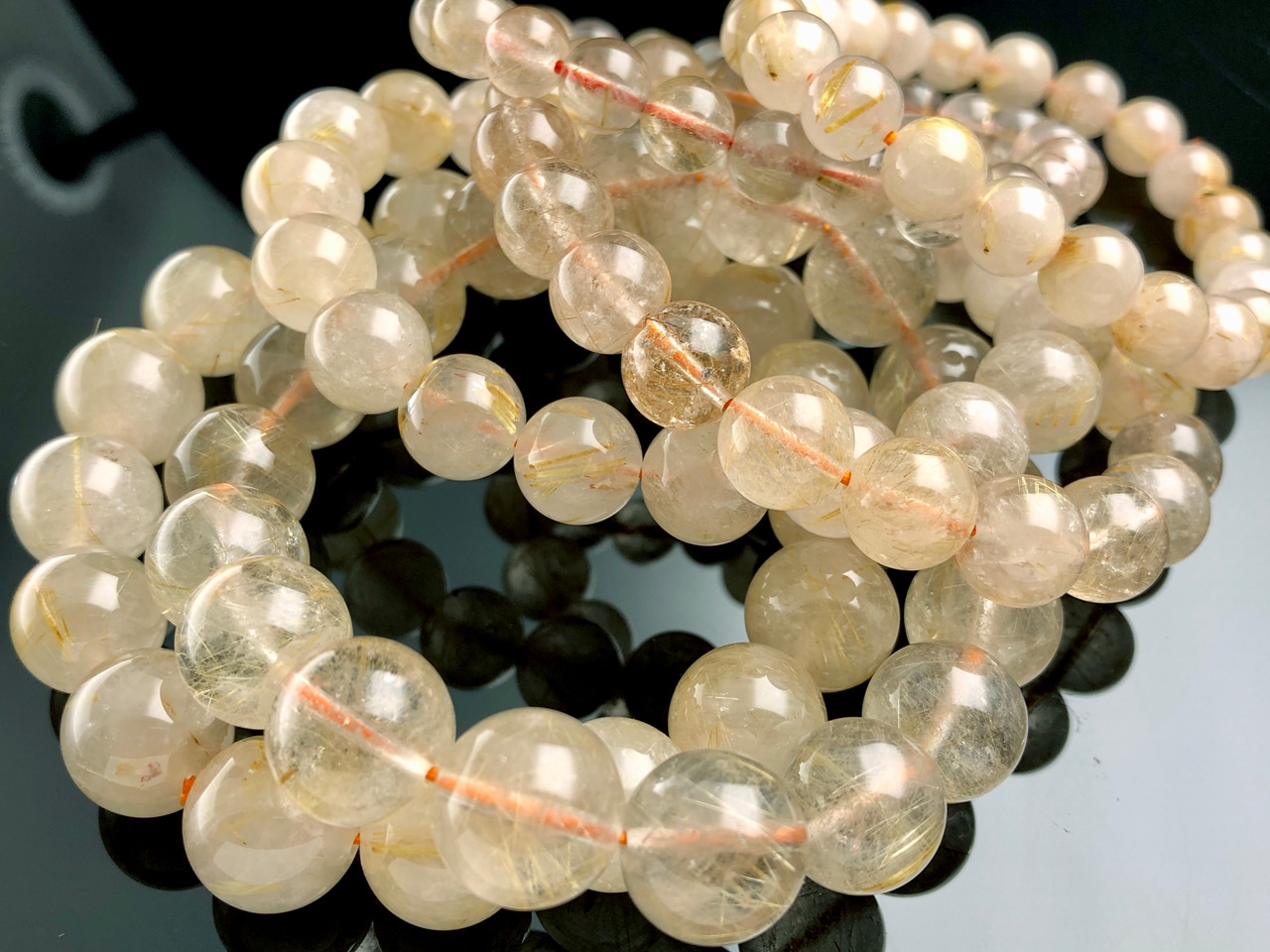 ミックスルチルクォーツ ブレス 大玉 18mm 13粒
