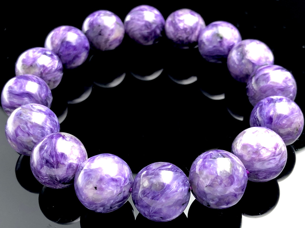 ��1��ʪ����������ҡ���󥰥��ȡ��������������ŷ���Х֥쥹��å�/����������ȡʥ������/Charoite��/�饦���/��14mm/1�ܡ�ŷ����/�ѥ���ȡ���ۡڥ���ꥫ�ġ����󡦹��Ÿ�����������Ͻ�Ÿ���㤤�դ���