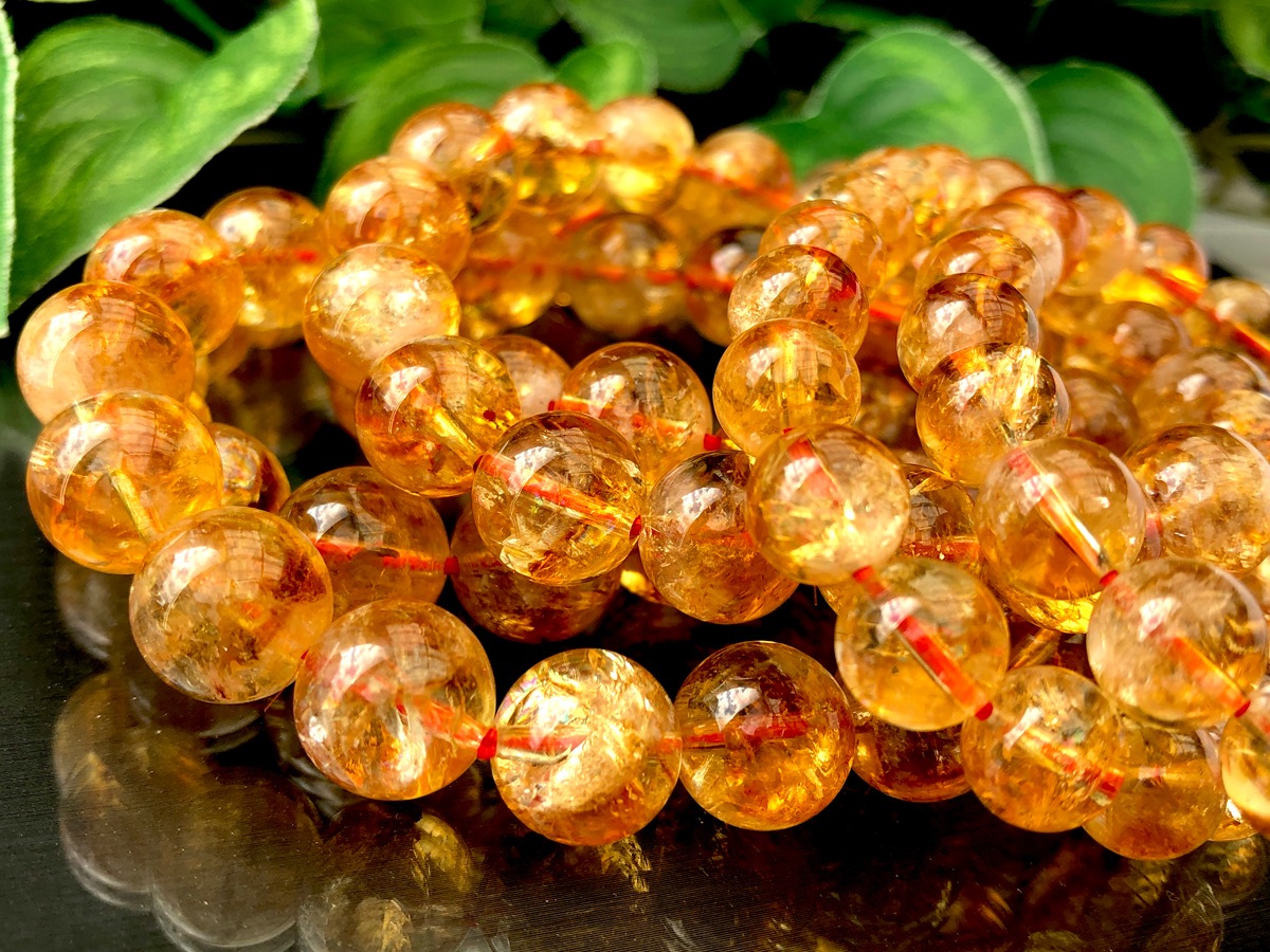 ���쥤��ܡ����ꡪ��ŷ���Х֥쥹��å�/���ȥ��ʲ��徽/Citrine��/�饦���/��9mm/1�ܡ�ŷ����/�ѥ���ȡ���ۡڥ���ꥫ�ġ����󡦹��Ÿ�����������Ͻ�Ÿ���㤤�դ���