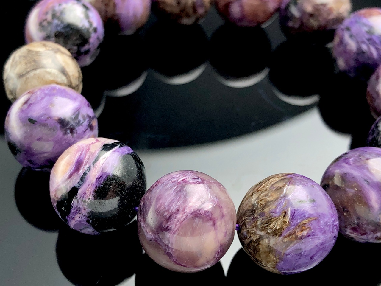 ��1��ʪ�ۿ͵��С���������ҡ���󥰥��ȡ�����ޡ��֥롦�Ȥꡦ�����ŷ���Х֥쥹��å�/�ޥȥ�å�������������ȡʥ������/Charoite��/�饦���/��15mm/1�ܡ�ŷ����/�ѥ���ȡ���ۡڥ���ꥫ�ġ����󡦹��Ÿ�����������Ͻ�Ÿ���㤤�դ���