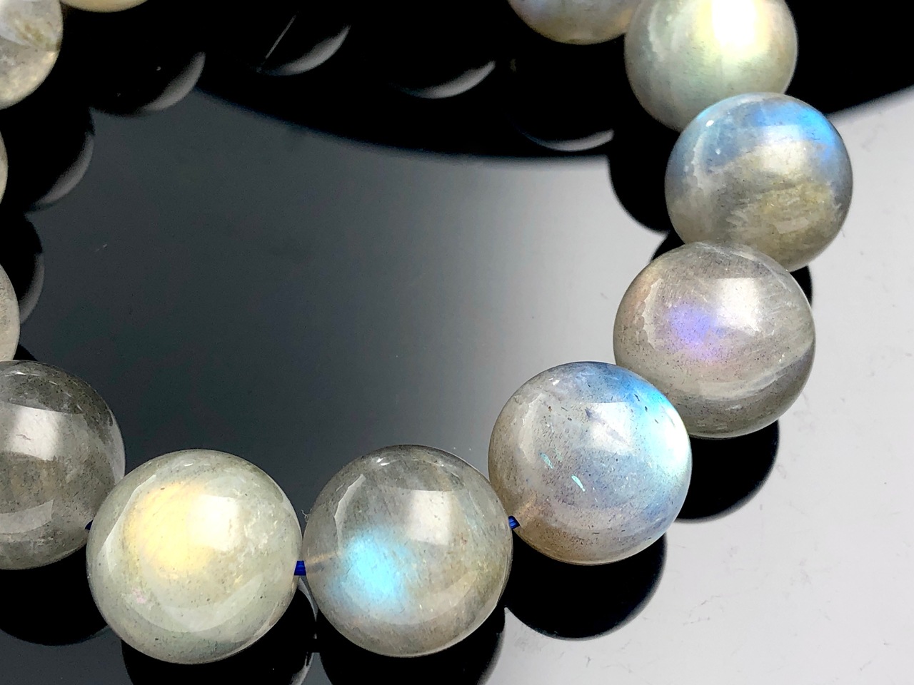 ��1��ʪ����̡�5A��󥯡�����Ū�ʸ����쥤��ܡ���å��󥹡����ʥ�����ŷ���Х֥쥹��å�/�쥤��ܡ���֥�ɥ饤��(Labradorite/�⳥Ĺ��)/�饦���/��15-16mm/1�ܡ�ŷ����/�ѥ���ȡ���ۡڥ���ꥫ�ġ����󡦹��Ÿ�����������Ͻ�Ÿ���㤤�դ���